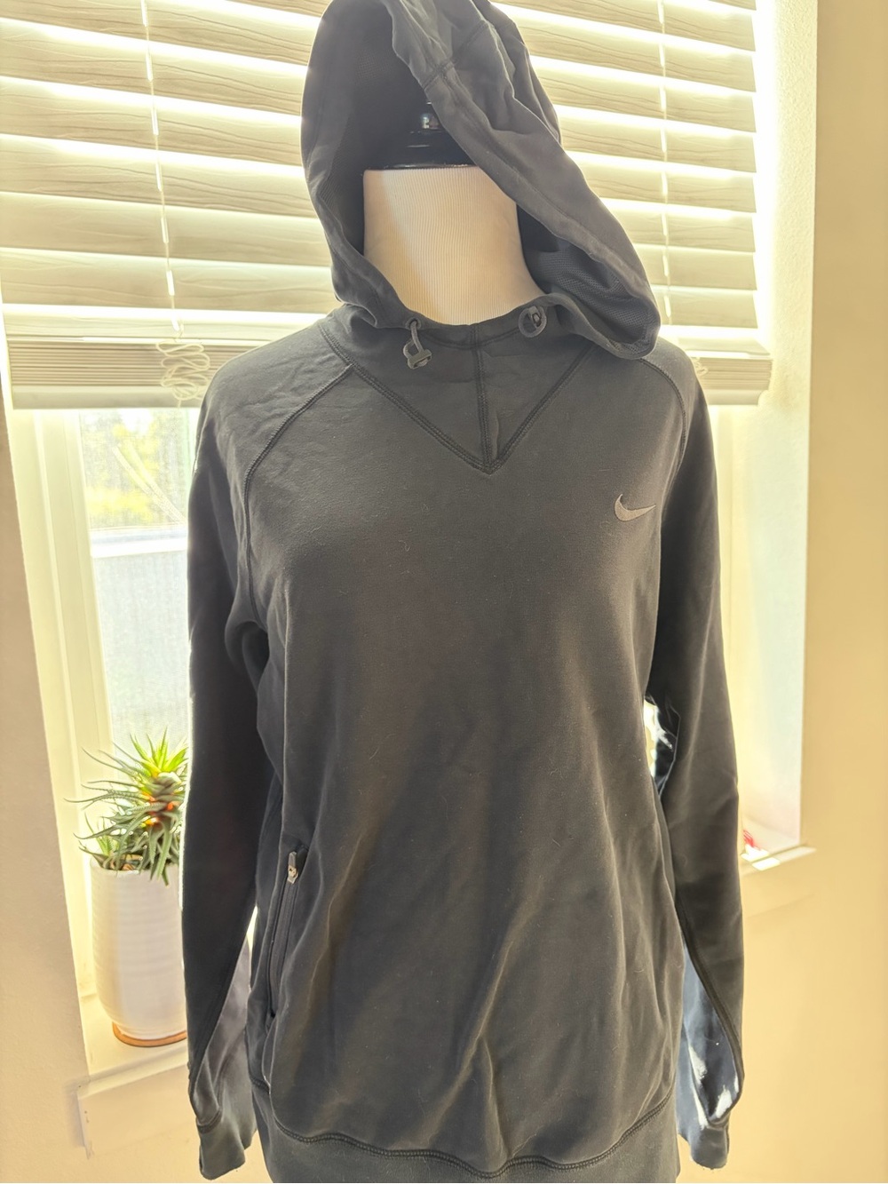 Nike Charcoal Gray Pullover Hoodie with Swoosh